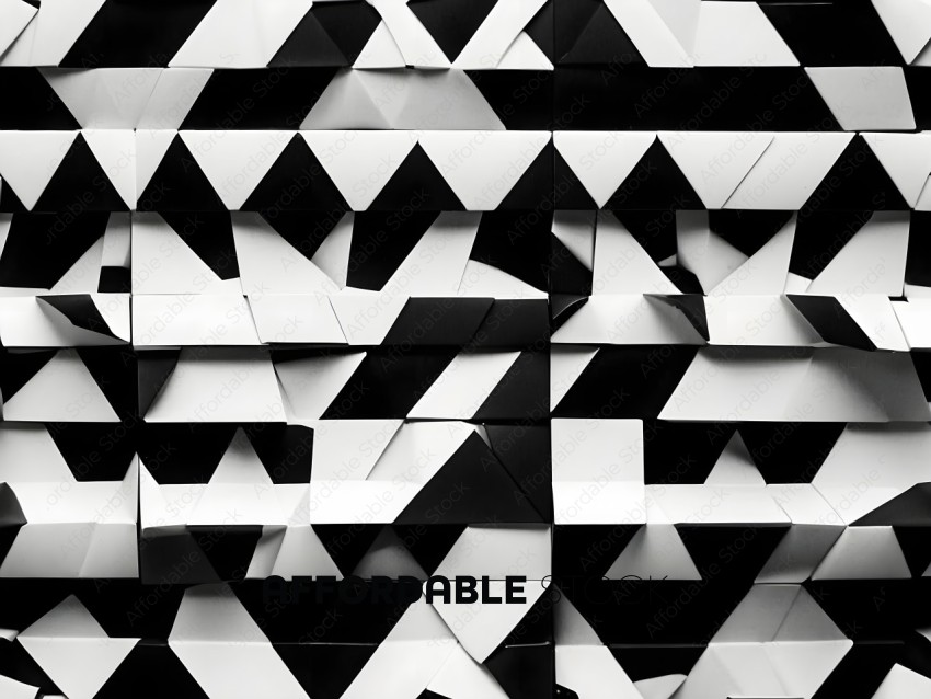 Black and White Paper Cutouts of Triangles