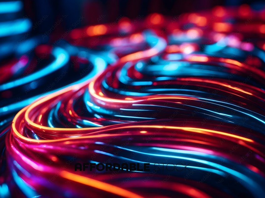 A colorful, glowing wire