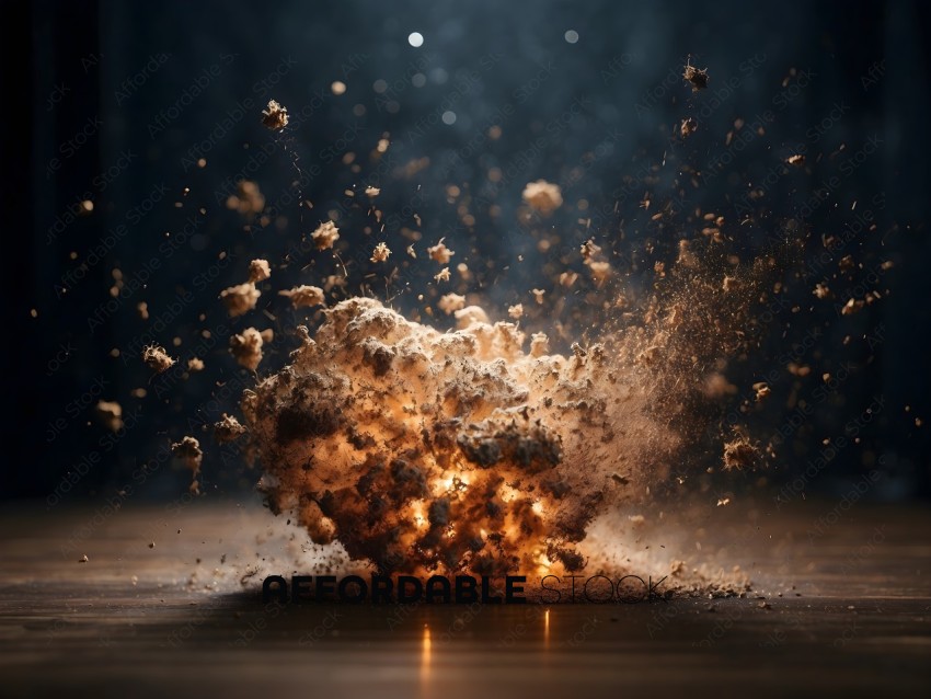 Explosion of a powdery substance