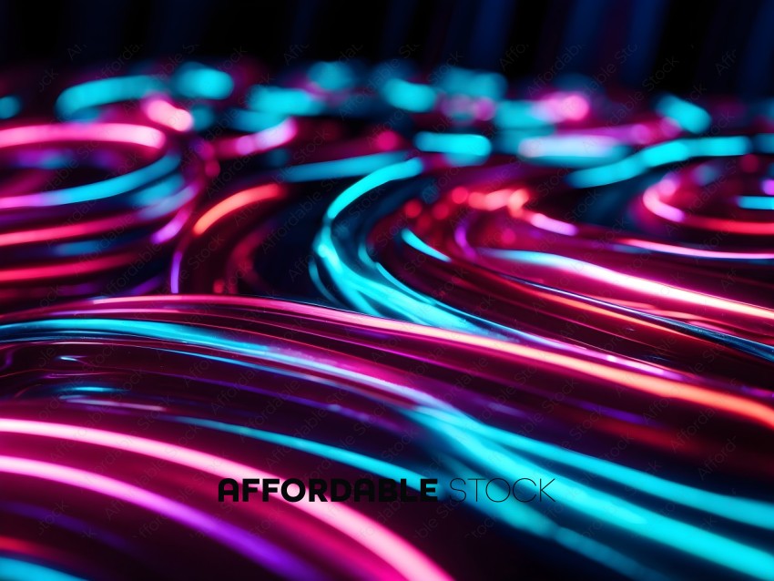 Neon Lights in a Pink, Blue, and Purple Color Scheme