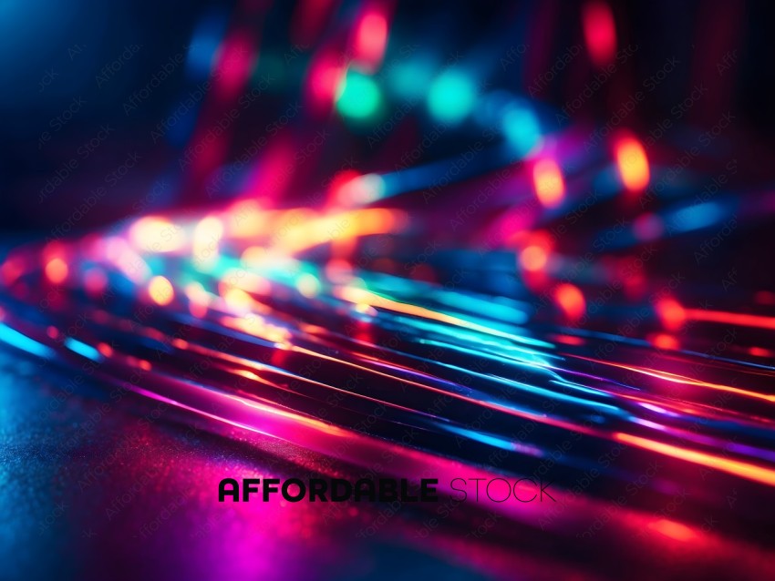 A colorful, glowing wire
