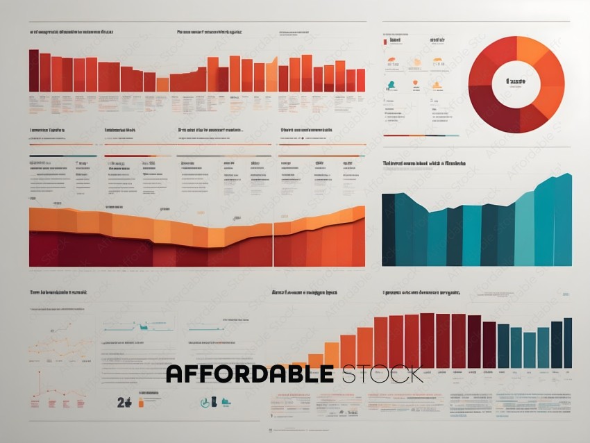 A poster with a variety of charts and graphs