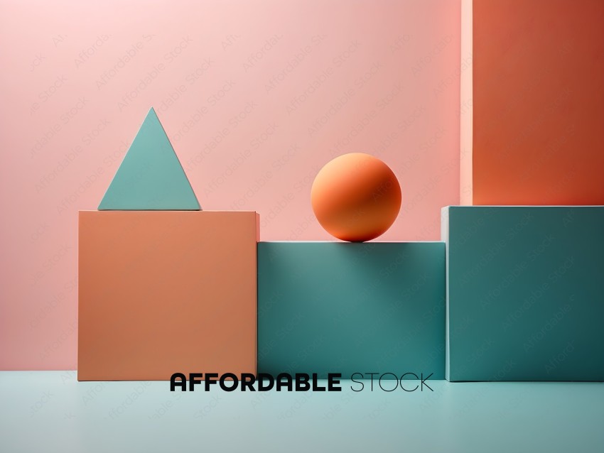 A colorful display of geometric shapes