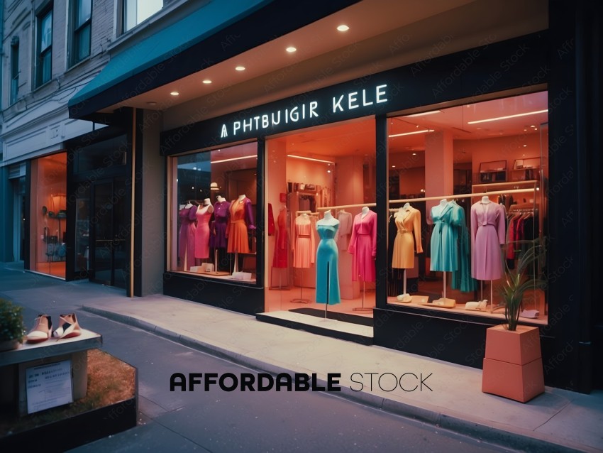 A Phugir Kole Storefront with Pink and Purple Dresses