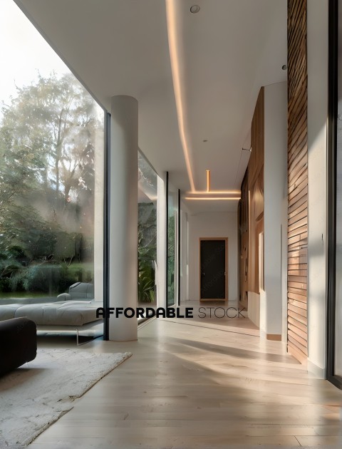 Modern Home Corridor with Natural Light