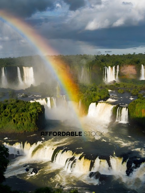 A Rainbow Over a Waterfall