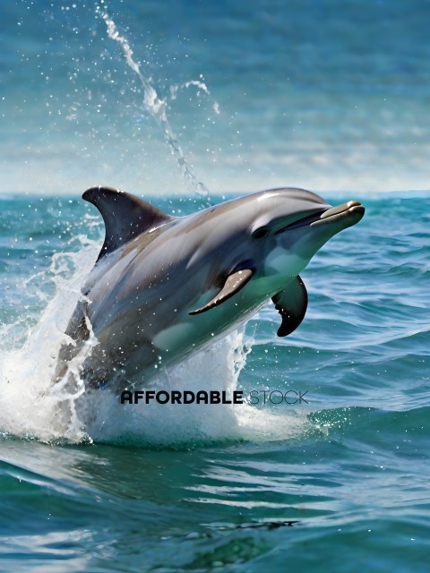 Dolphin leaps out of water
