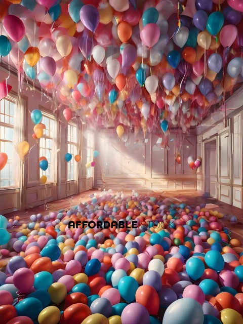 Balloons in a room