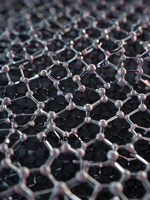 A close up of a molecular structure