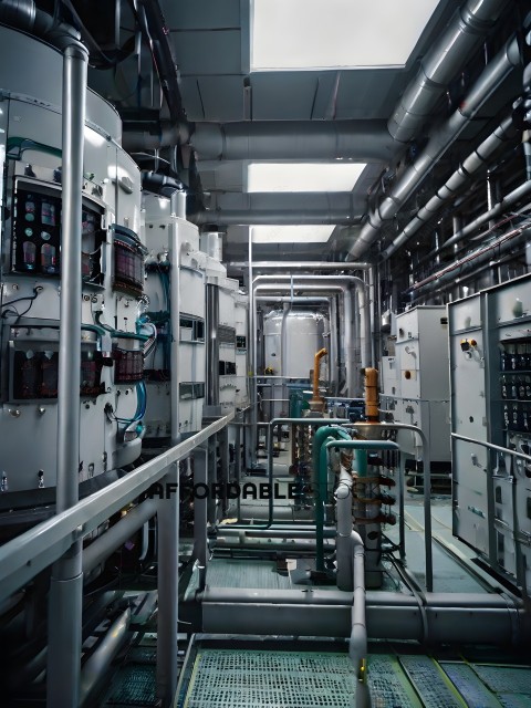 A large industrial plant with pipes and machinery