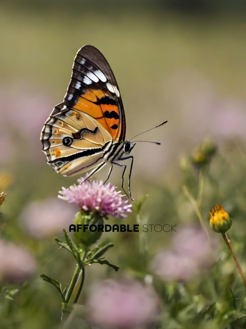 A butterfly with a yellow and black wing pattern