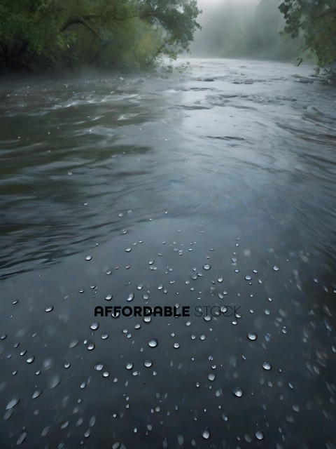 Droplets of Water Falling from Sky