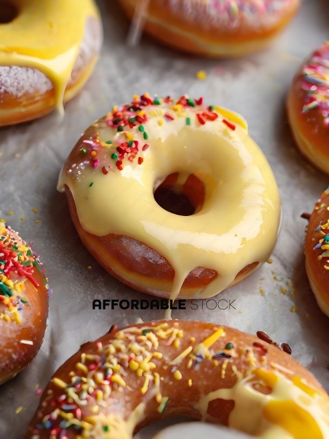 Donuts with sprinkles and frosting
