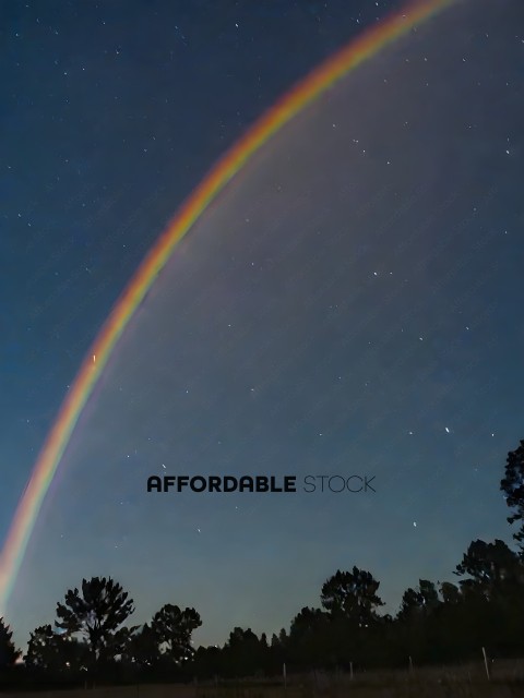 A Rainbow in the Sky at Night