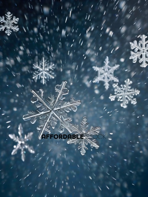 Snowflakes in the air