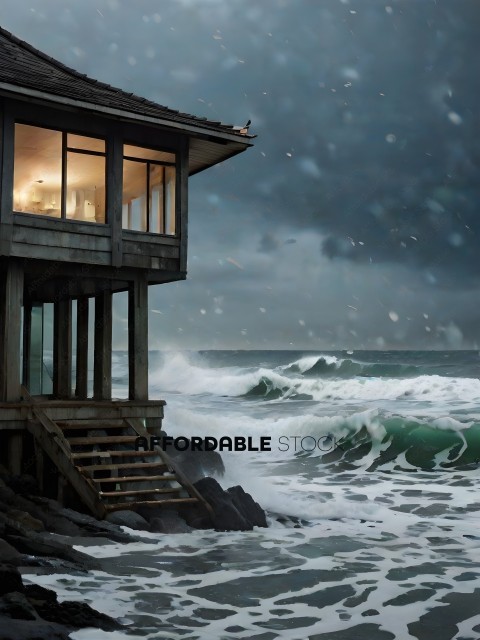 A stormy night at the beach house