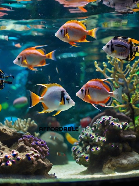 Colorful Fish in an Aquarium