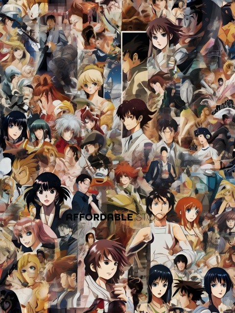 A collage of anime characters