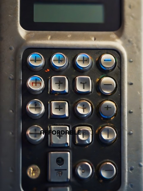 A close up of a remote control with buttons