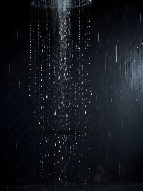 Raindrops on a black background