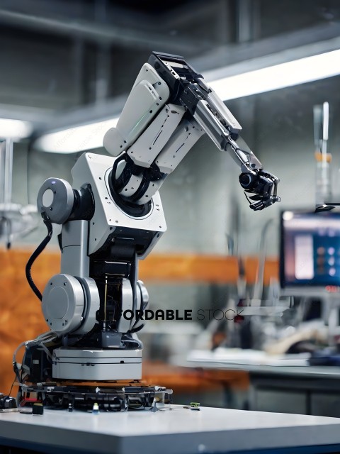 A robotic arm in a lab