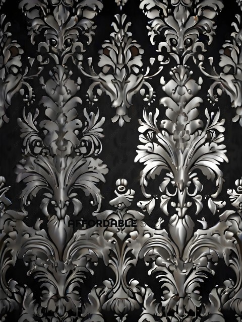 Black and Silver Decorative Wall Panel