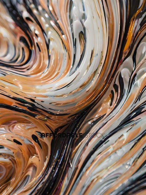 A swirling pattern of orange and white