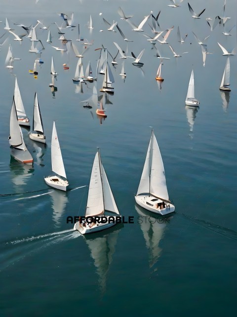 Sailboats in the water