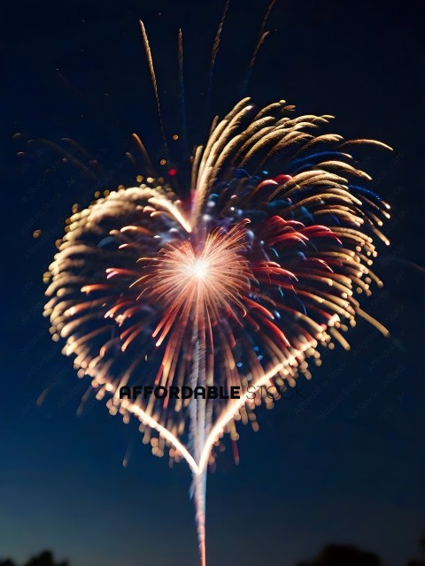 Fireworks in the shape of a heart