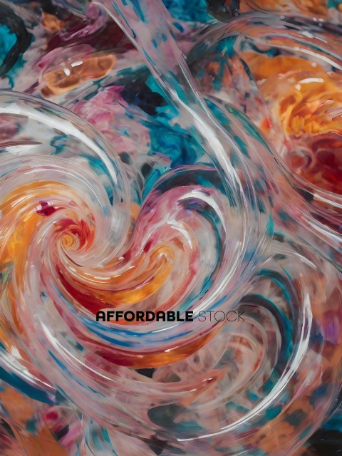 A colorful, swirling pattern