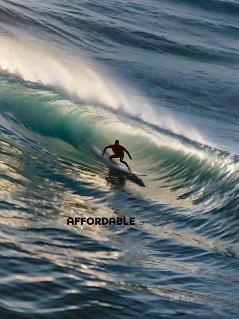 Man Surfing on a Wave