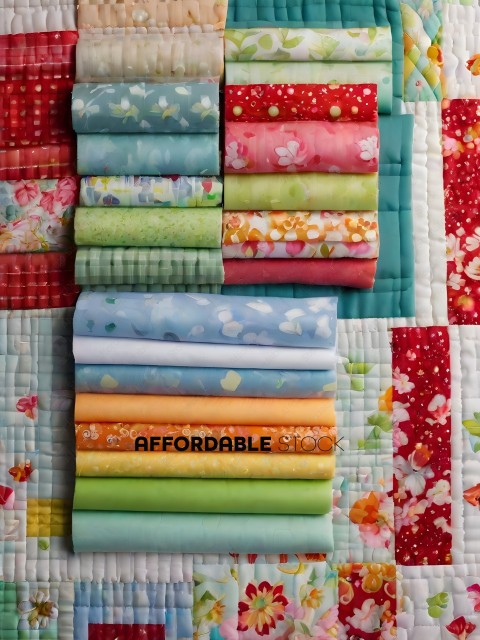 A variety of colorful fabrics
