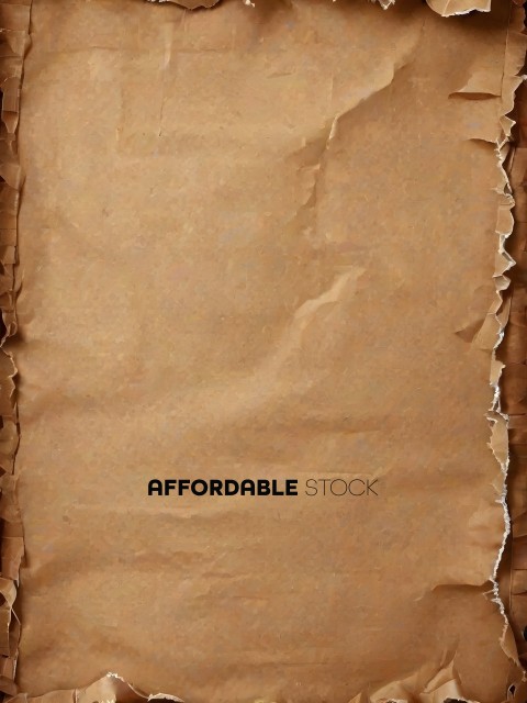 A brown paper with a crease in the middle