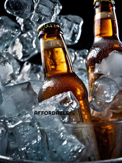 Bottles of Beer in Ice