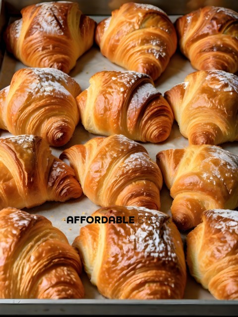 Pastries with powdered sugar on them