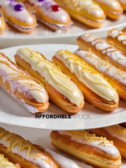 Plate of Pastries with Icing