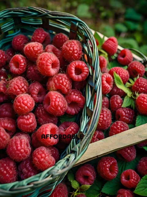 A Basket of Red Raspberries