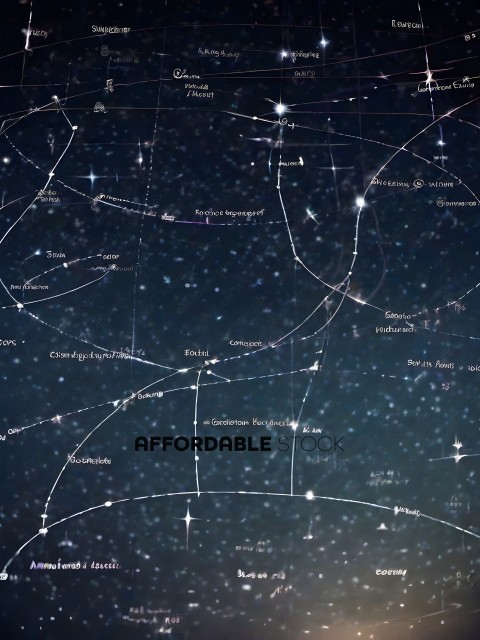 A star map of the constellation Orion