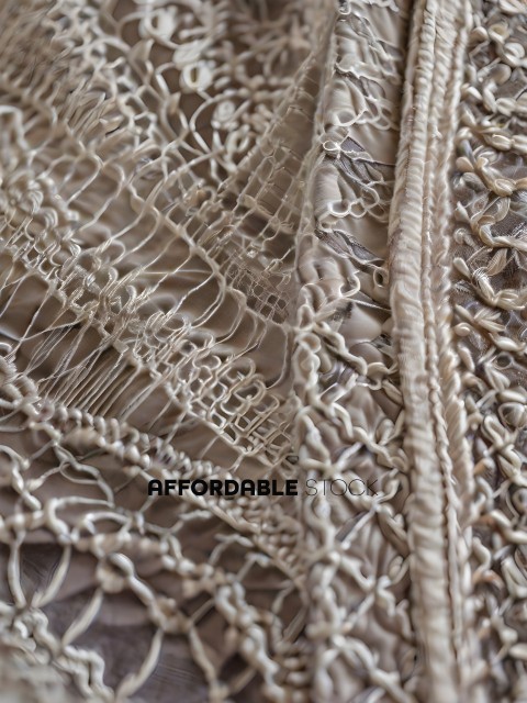 A close up of a crocheted piece of fabric