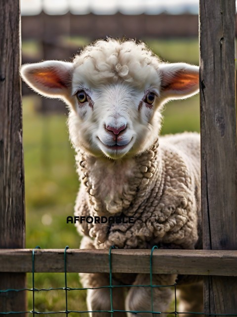A sheep with a woolen sweater on