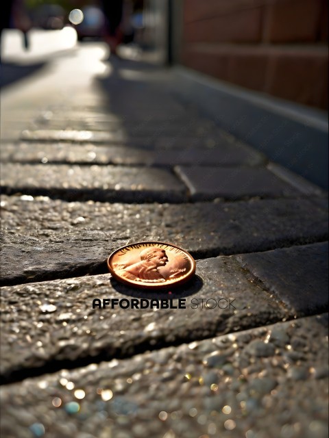 A penny on the ground