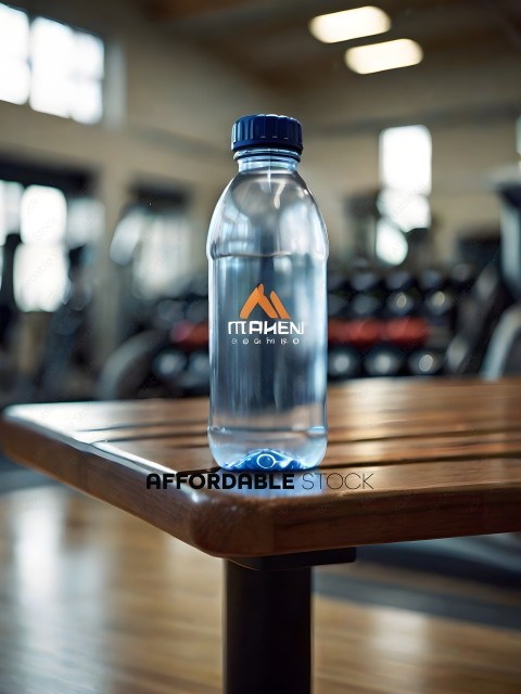 Water Bottle with Logo in Gym