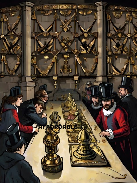 A group of people playing chess