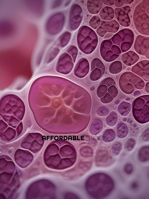 A close up of a purple and pink organic structure