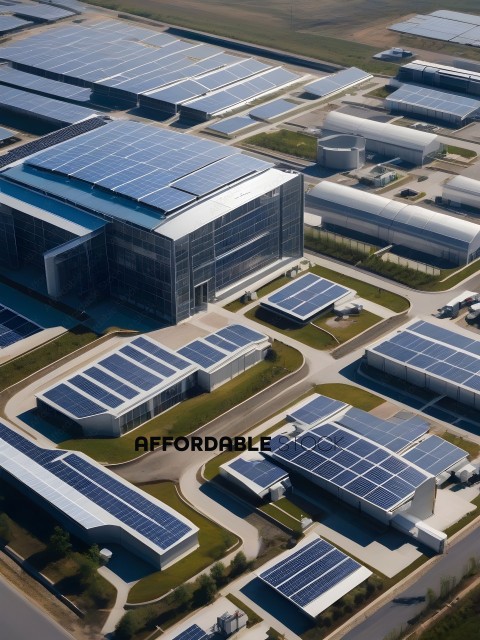 Large solar farm with many solar panels