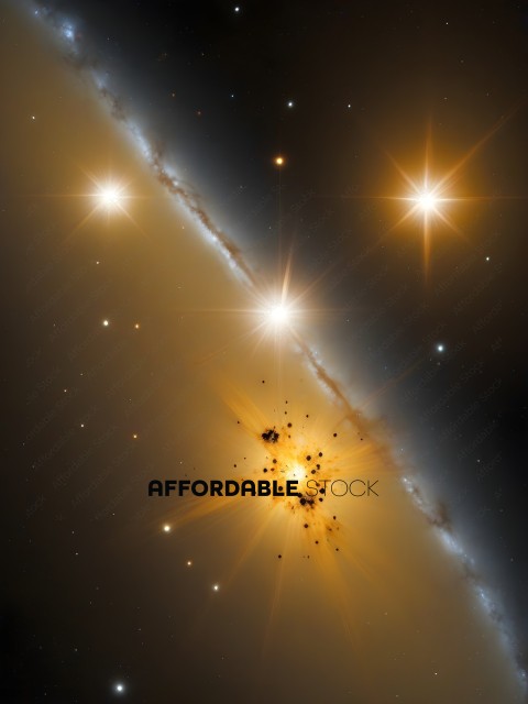 A star is surrounded by a yellow glow