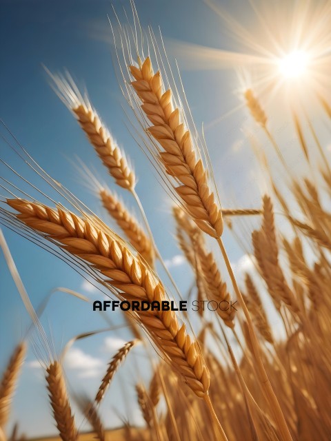 Golden wheat in the sun