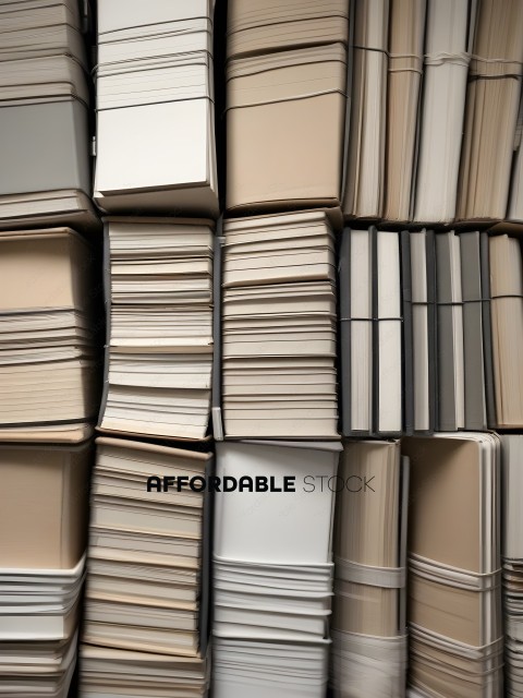 Stack of books with white and grey covers