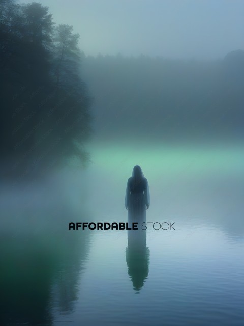 A person standing in the water