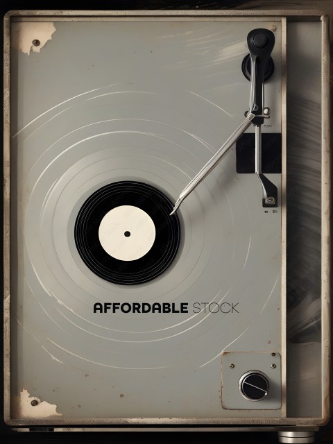 A record player with a record on it